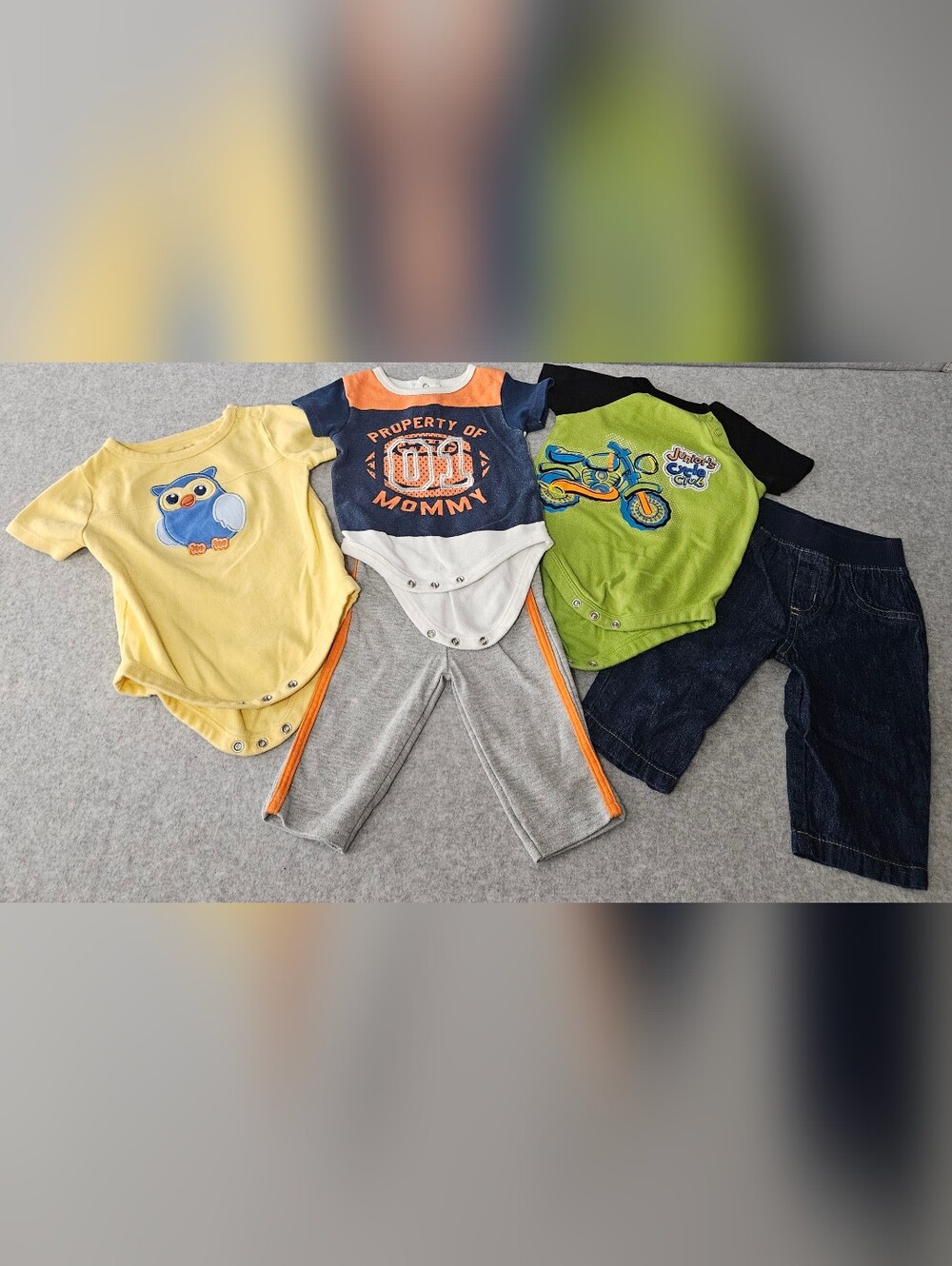 Baby Boys Mixed Outfit Set, 5 Pc, Size 3-6 Months, Garanimals & Bon Bebe Brands